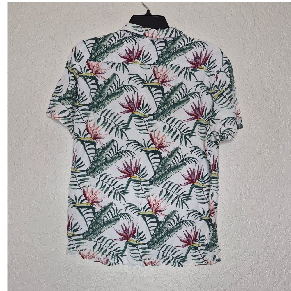 Goodfellow & Co Mens Tropical Bird of Paradise Button Down Shirt Size Medium - Picture 2 of 5
